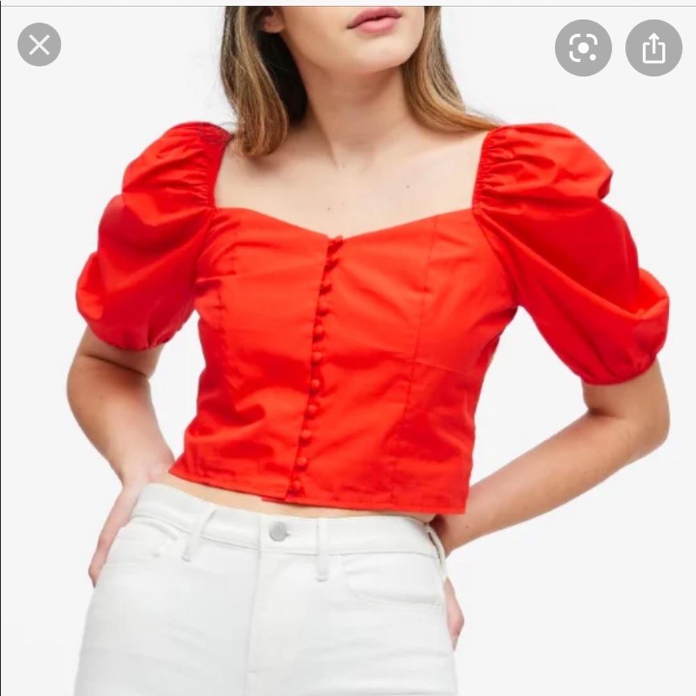 Banana republic sweetheart crop blouse